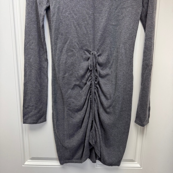 Ronny Kobo x Free People Macall Gray Knit Adjustable Ruched Sweater Mini Dress - Picture 9 of 16